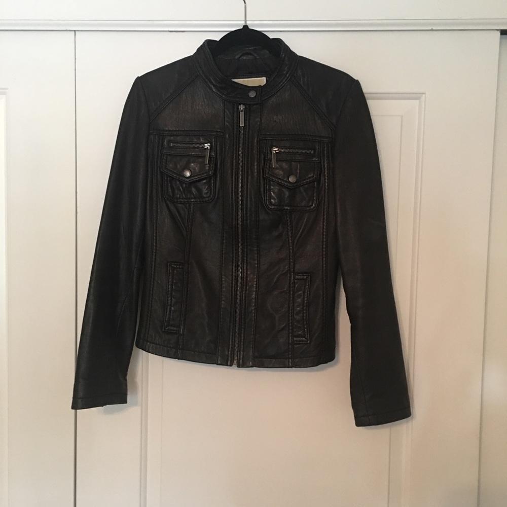 Michael kors leather jacket size small